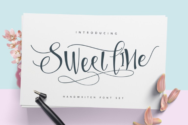 Sweetline Script Free Font Demo