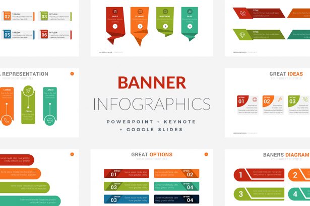 Banner Infographic Templates - PowerPoint Templates - Keynote Themes - Google Slides