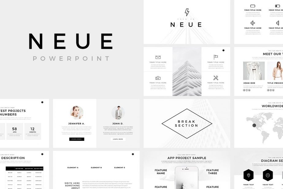 Neue Minimal - PowerPoint Templates - Keynote Themes - Google Slides