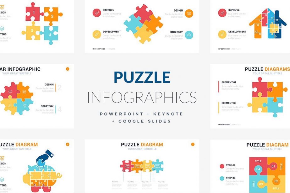 Puzzles Infographic Template