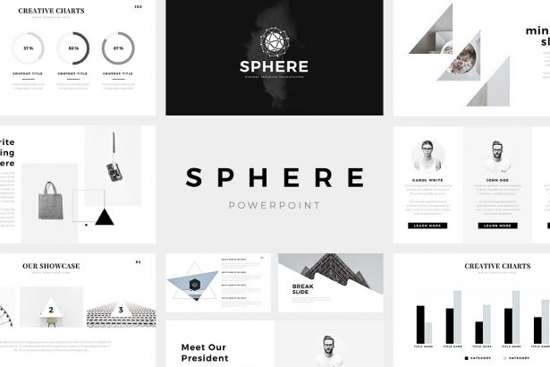 Cover - Sphere Minimal PowerPoint Template - Keynote Theme - Google Slides