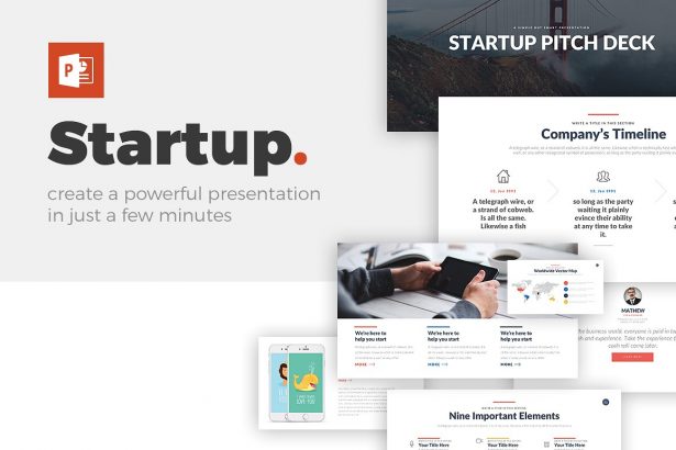 Startup PowerPoint Template - Keynote Theme - Google Slides