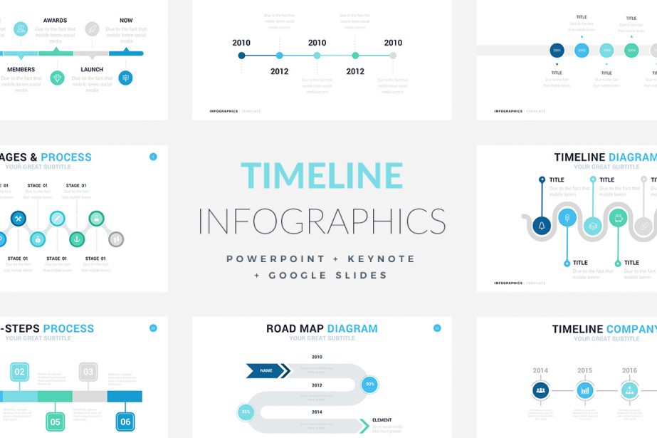 Timeline Infographic Templates PowerPoint Template, Keynote Themes, Google Slides