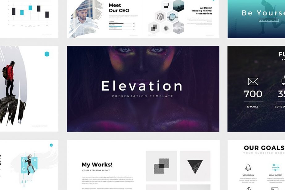 Elevation Minimal PowerPoint Template - best powerpoint templates