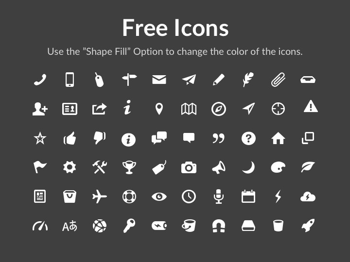 Free Professional PowerPoint and Keynote Google Sldies Theme Icons 1