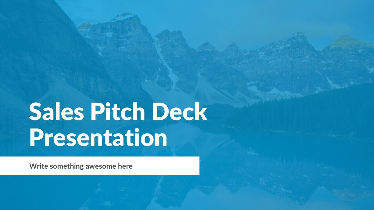 Sales Pitch Deck Presentation