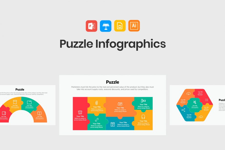 Modern Puzzle Infographics of