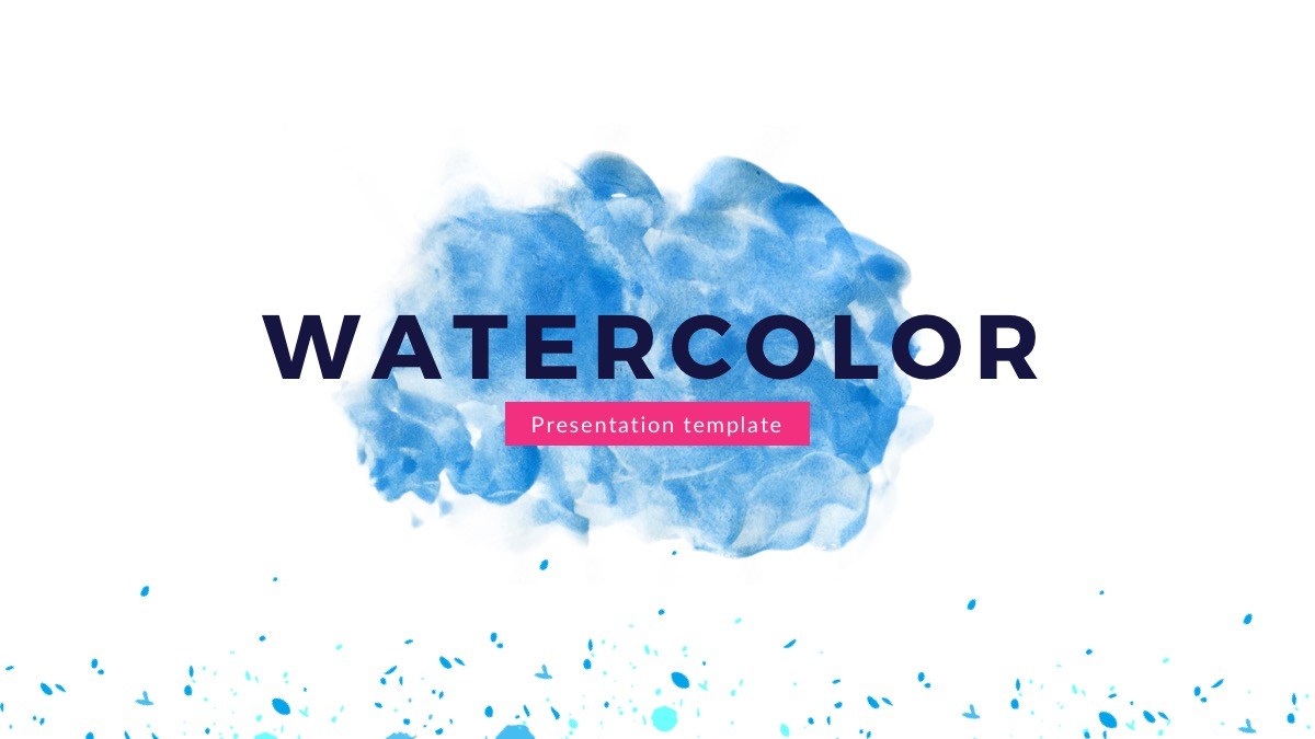 Get out of your artistic self with this watercolor Google Slides theme for any presentation using 25 creative slides. Includes watercolor images to give your slides a bright outstanding vibe since the font on the text is more of a calm minimal.